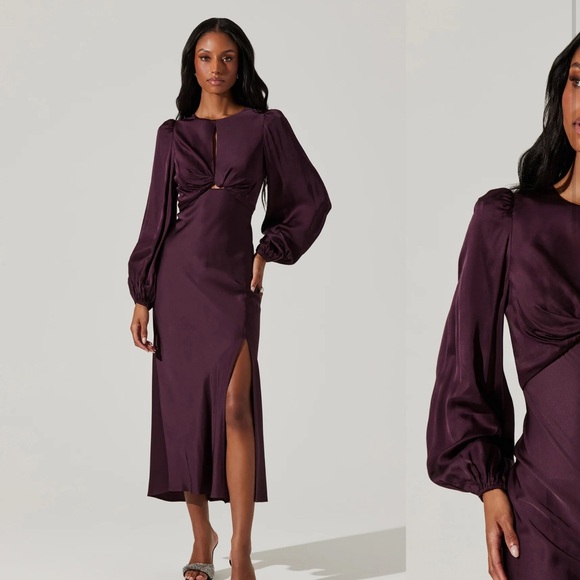 ASTR Wine Colored Dress - Picture 2 of 3
